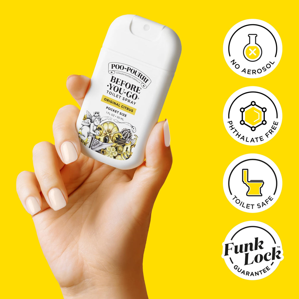 Poo-Pourri Before-You-Go Pocket Toilet Spray, Spring Variety 1 Fl Oz 3 Pack