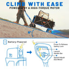 Litheli Electric Wagon Cart with 2 Battery, All-Terrain Wheels & Variable Speed | 200L Capacity, 300 lbs Heavy-Duty Utility Wagon for Camping Beach Garden Shopping