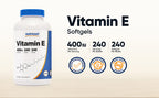 Nutricost Vitamin E 400 IU, 240 Softgel Capsules (2 Bottles)