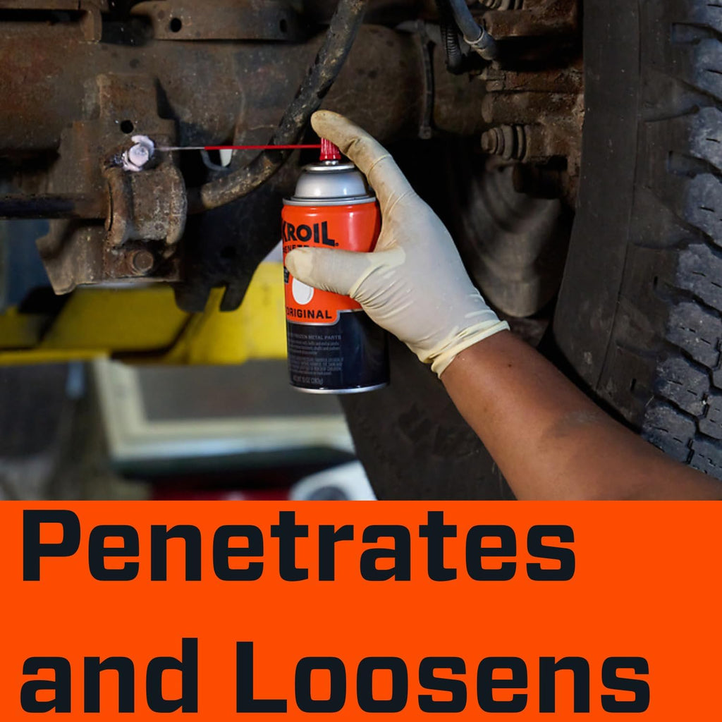 Kroil Aerokroil Penetrant - Rust Penetrating Lubricant - Corrosion Inhibitor Oil for Chains, Hinges & Stuck Metal Parts - Home & Industrial Use - Aerosol - 10 oz - 1 Pack (KS102)