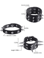 Hicarer 9 Pcs Spiked Studded Bracelet, Classic Style