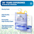 Dry & Dry 46 Packs [Net 14 Oz/Pack] Moisture Absorbers for Home, Basement & Bedroom - Small Dehumidifiers