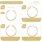 6 Pairs Clip On Hoop Earrings for Women Fake Spring Hoop Earrings, Gold