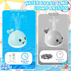 ANGGIKO Baby Boy Bath Toys, Toddler Bath Toys for Kids Ages 1-3, Light Up Whale Bath Toy Sprinkler, Pool Water Table Infant Baby Toys 6-12-18 Months, Bathtub Fountain Toy Boys 1st Birthday 1 2 3 Gifts