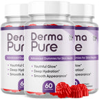 (3 Pack) Derma Pure Gummies, Official Derma Pure Gummy with All Natural Ingredients, Maximum Strength Supplement with Premium Vitamins Supporting Optimal Wellness and Advanced Health (180 Gummies)