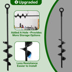Qimshemi 18-Inch Ground Anchors Screw in Heavy Duty, 4 Pack Shed Anchor Kit with Wrenches and Straps, High Wind Trampoline Anchors & Stakes for Swing Sets, Camping Tent, Carport, Plants, Mobile Home