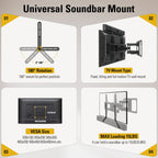 Mounting Dream Soundbar Mount Bracket Fits Most of Soundbars up to 15 Lbs
