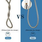 BRIGHT SHOWERS Shower Hose For Hand Held Shower Heads, 79 Inches Cord Extra Long Stainless Steel Hand Shower Hose, Ultra-Flexible Replacement Part with Brass Insert, Brushed Nickel