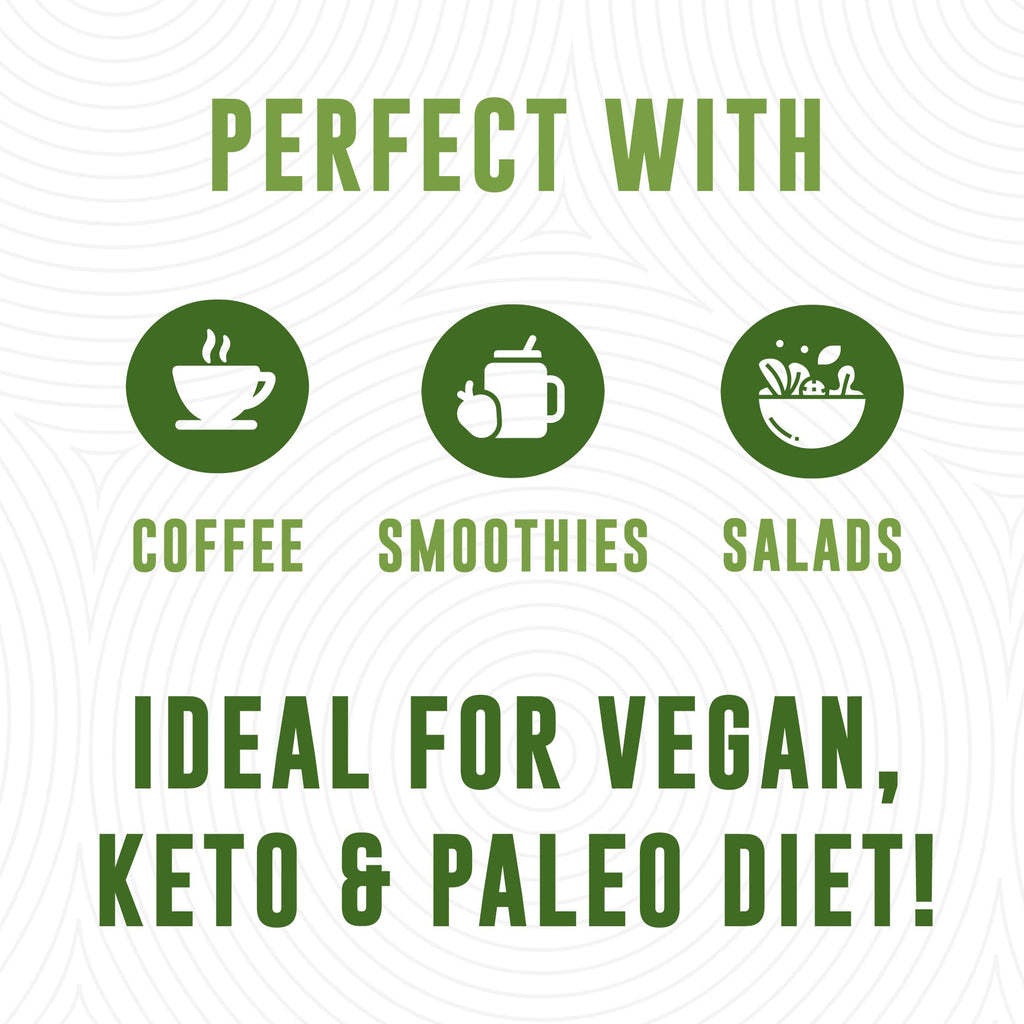 MCT Oil Organic - C10 C8 MCT Oil for Sustained Mental Energy & Focus Support - MCT Oil Organic For Coffee, Smoothies, & More - Palm Free Vegan Keto & Paleo Friendly 16 Fl Oz - Non-GMO - Aceite De Coco