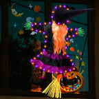 ILLUMINEW Halloween Decorations Outdoor, Solar Witch, Orange Purple