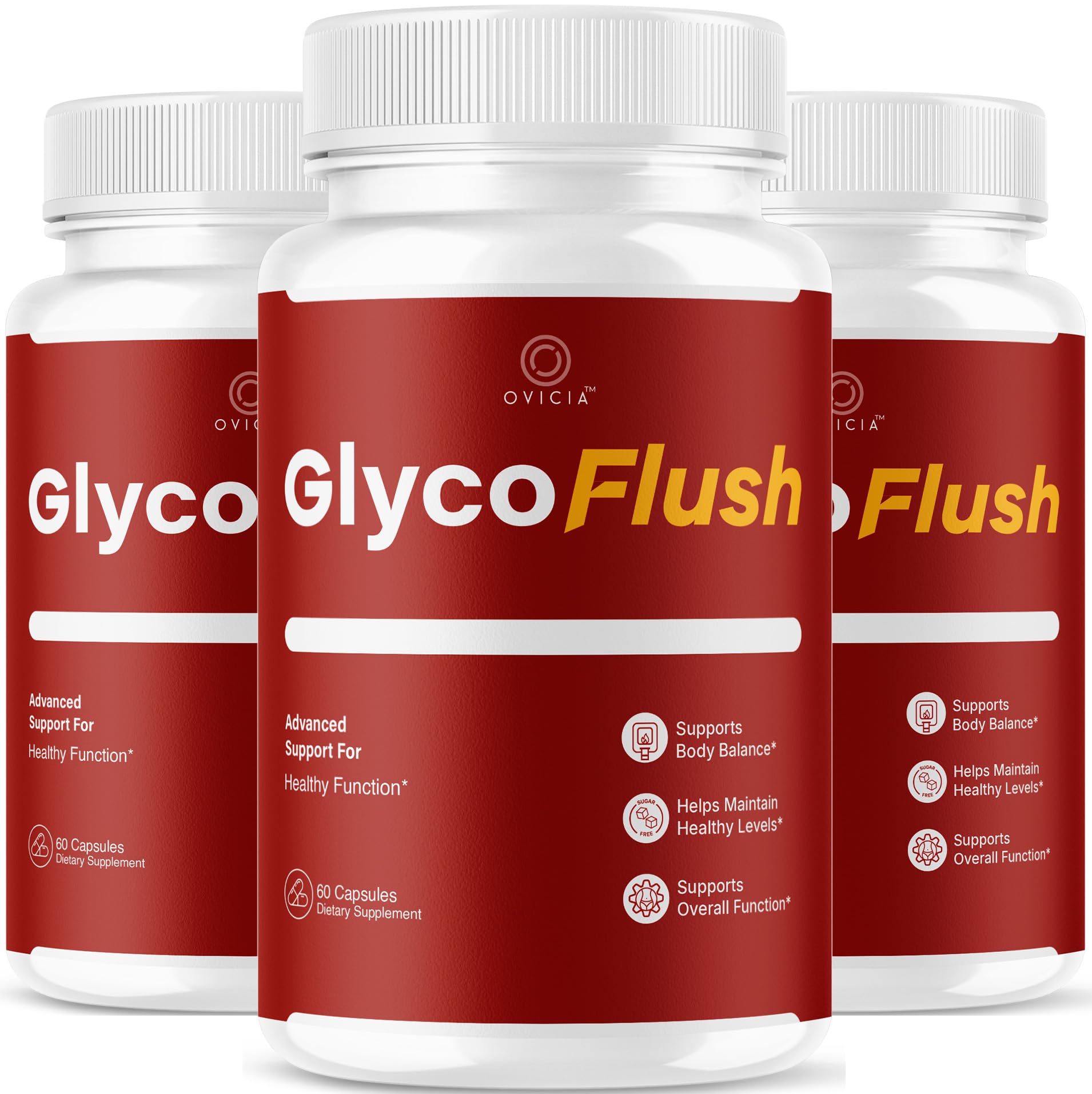 (3 Pack) GlycoFlush - GlycoFlush Capsules Advanced Formula All Natural Ingredients Support Daily Pills Maximum Strength Vitamins for Health and General Wellness Reviews, 180 Capsules for 3 Months