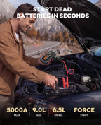 TREKURE Car Battery Jumper Starter Portable 5000A, Portable Car Jump Starter up to 10L Gas or 8L Diesel Engine, Jump Box, Jumper Cables for Car Battery, Magnetic Build, 2000LM Flashlight, Power Bank