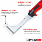 Kimura Pro Crack Weeder Crevice Tool, Japanese SK5 Steel, 10.5 inches, Non-Slip Ergonomic Handle, Side Walk Weed Puller, Garden Lawn Yard Tool for Patio, Sidewalk, Deck, Driveway, Cracks