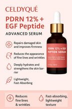 Salmon DNA PDRN 120,000 ppm EGF Peptide Microneedling Serum w/Volufiline, Phyto PDRN 12%, Growth Factor - Anti-Aging Face Serum with Niacinamide, Hyaluronic Acid 1 Fl Oz Korean Skincare