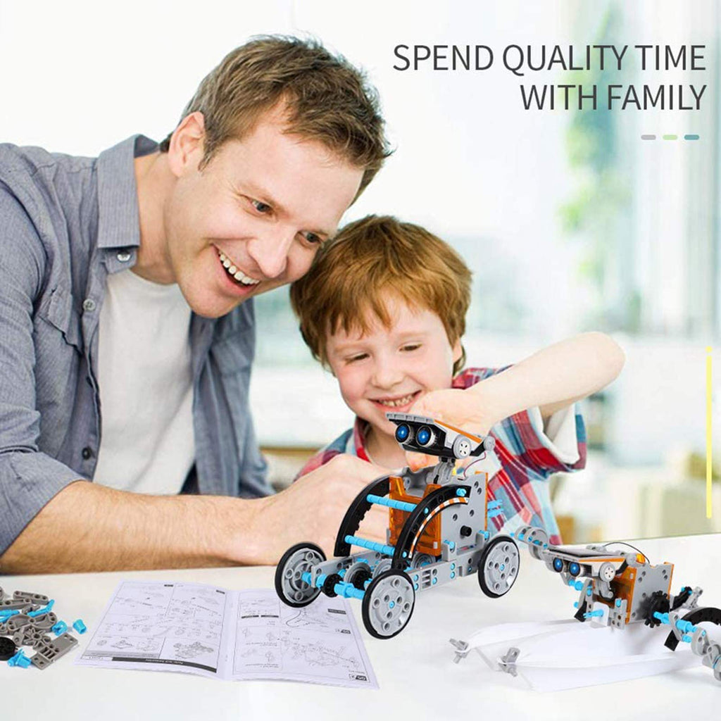 Lucky Doug Solar Power Kits Toys for Boys Ages 8-13, STEM Robot Kit Toys Gifts for Kids 8 9 10 11 12 13 Years, Educational Building Science Experiment Set Birthday for Kids Boys Girls