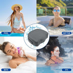 Hot Tub Booster Seat for Adults, Weighted 5" Extra Thick Spa Cushion, 4+ lbs Core Stays Submerged No Floating, 3D Air Mesh Quick Dry, Non-Slip Seat Riser for Jacuzzi, Bathtub & Outdoor Spa(Grey)