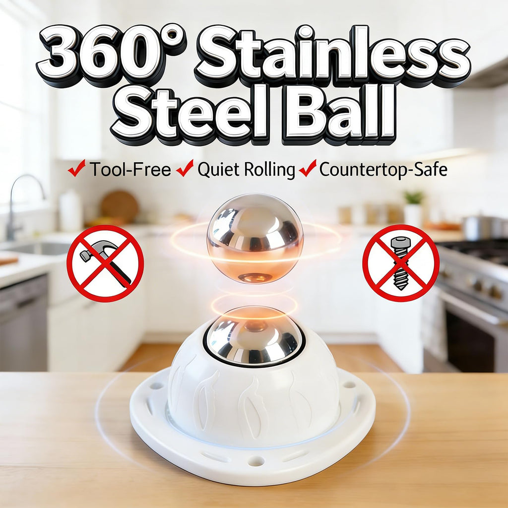 Heavy Duty Self Adhesive Furniture Casters 4 Pack Stick-On Swivel Wheels