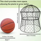 JAWULIJA Garden Cloches for Plants 2 Pack Metal Plant Protectors from Animals Chicken Wire Cloche Updated Plant Cages for Outdoor Plants Vegetables Seedlings 13" D x 14" H