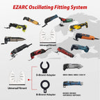 EZARC Oscillating Multi Tool Swing Diamond Blades, Diamond Oscillating Tool Blade, Mortar Cutting Saw Blades for Grout Removal DO57S, 3-Pack