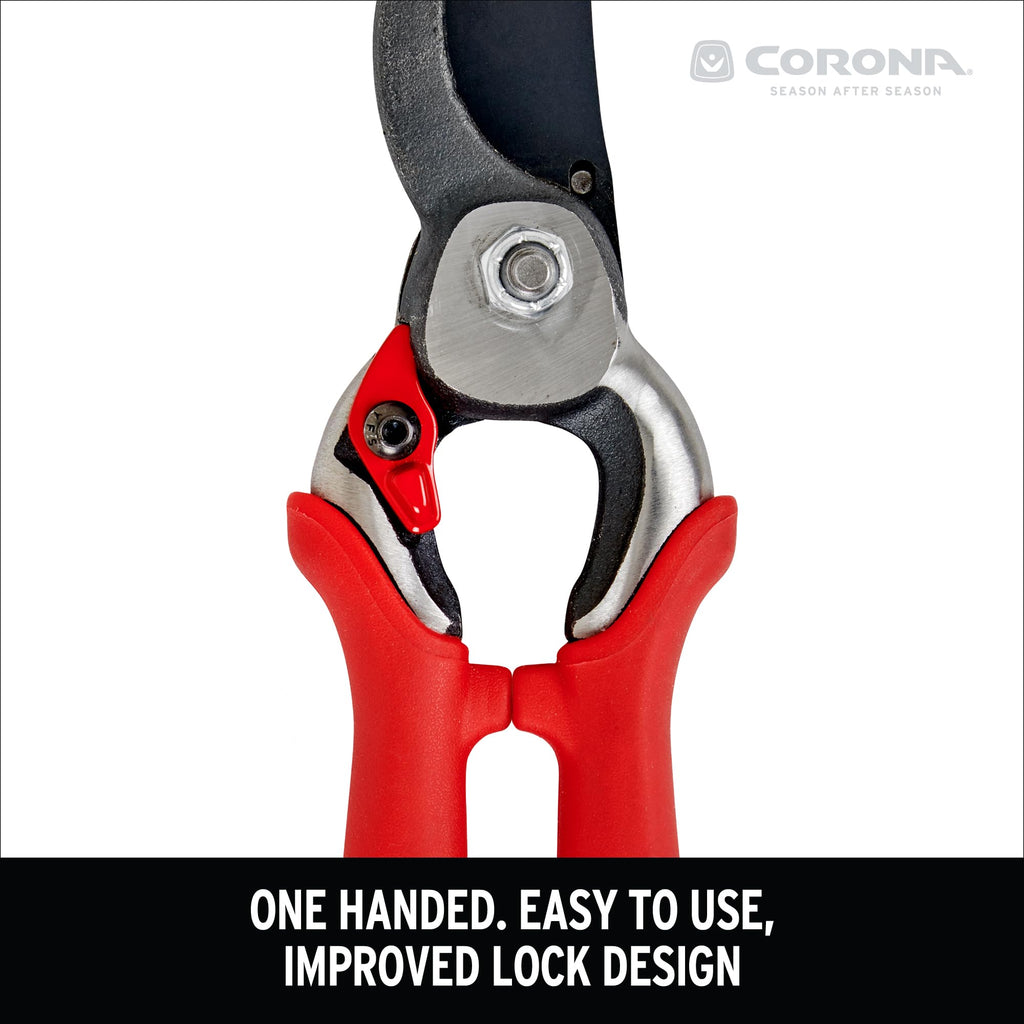 Corona BP 7200 Forged Pro Cut Bypass Hand Pruner, 1-Inch, Red