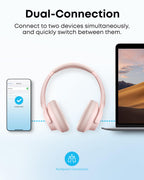 Soundcore by Anker Q20i Hybrid Active Noise Cancelling Headphones, Pink