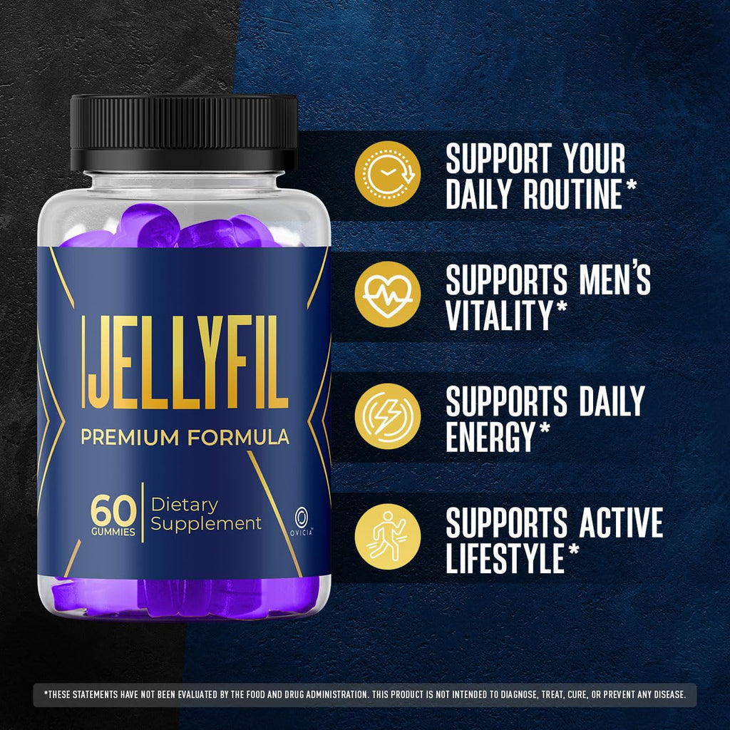 (5 Pack) Jellyfil Gummies - Official Jellyfil Gummys with All Natural Ingredients, Advanced JellyFil Maximum Strength Vitamins Formula for Wellness & Overall Health Support, 300 Gummies for 5 Months