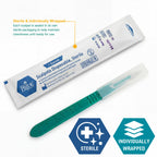 MED PRIDE Disposable Surgical Scalpels, Sterile, #11 Steel Blade, 10-Pack