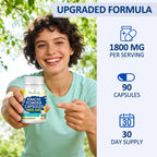 Kimchi Probiotic Capsules, Fermented Kimchi Powder with 10 Billion CFU Probiotics & Prebiotic Inulin, Gut Health & Digestive Support, Fermented Vegetable Superfood Supplement, 90 Vegan Capsules