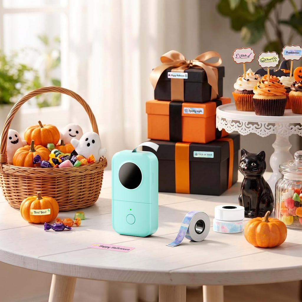 Phomemo D30 Label Maker Machine with Tape, Bluetooth Mini Label Printer