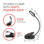 hooga Amber Book Light, Rechargeable Clip-On Blue Light Blocking LED Reading Light, 1600K Warm Eye Care for Bed, Students, Kids, Travel, Nursing, Studying
