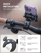 Lamicall Motorcycle Bike Phone Mount, 1s Lock Bike Phone Holder