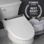 Bio Bidet BB2000 Electric Bidet Toilet Seat, Warm Water with Air Dryer, Heated Seat with Sensor and Slow Close Lid, Night Light, Modern Black Remote Control, Elongated