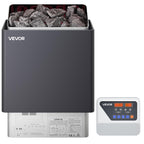 VEVOR Sauna Heater, 9KW 220V Electric Sauna Stove, Steam Bath Sauna Heater with External Digital Controller, 3h Timer & Adjustable Temp for Max. 317-459 Cubic Feet, Home Hotel Spa Shower FCC Certify