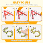 GAMENOTE Double Sided Magnetic Letter & Number Board Set - Alphabet & Numbers Tracing Board for Toddlers, ABC Uppercase & Lowercase Practicing, Math Learning, Educational Toys for Kids