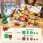 3-in-1 Advent Calendar 2026 Gingerbread House Mini Building Set with Lights