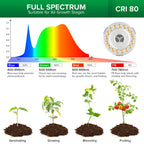 SANSI Grow Lights for Indoor Plants, 40W Plant Lights for Indoor Growing