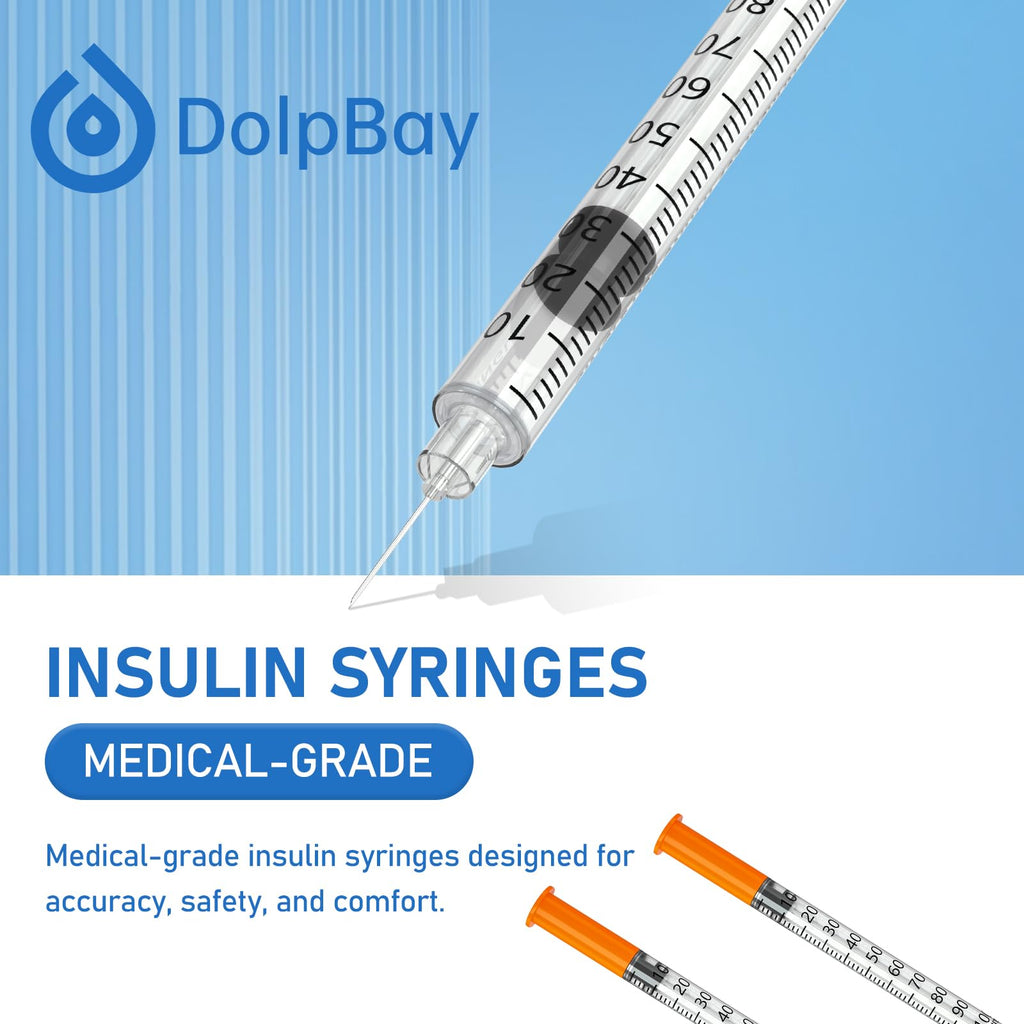 U-100 1cc 29g 1/2 Inch Syringe, Individually Packed, Pack 100.