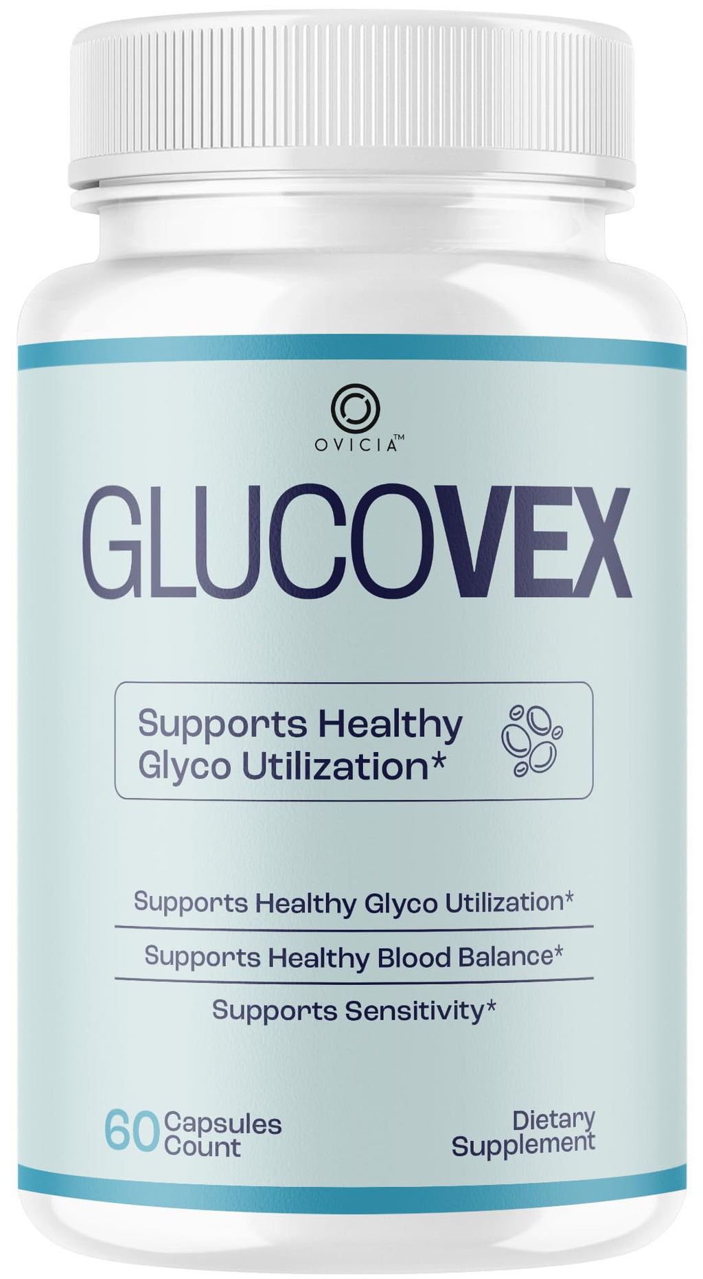 Glucovex Supplement Capsules - Official Glucovex Support Premium Pills Advanced Formula with All Natural Ingredients, Maximum Strength for Wellness & Overall Health, 60 Capsules for 1 Month