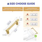 Ravinte 5 Pack 3 Inch Hole Center Solid Kitchen Cabinet Handles Brushed Gold Dresser Pulls Cabinet Drawer Pulls for Kitchen Cupboard Hardware