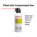 Staples Compressed Air Duster, 10 Oz Cans, 2-Pack