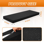 Tudomro Sauna Seat Cushion Mat, Waterproof & Heat Resistant Pad, High-Density Foam Heat Insulation Mat,Infrared Sauna Accessories, Steam Room, Shower Bench and Bathhouse(43 x 16 Inches,Black)