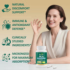 Liposomal Palmitoylethanolamide 2000MG + Luteolin 200MG + Turmeric 200MG & Fisetin 100MG, Micronized Pea 99% Highly Purified Enhanced Absorption Pea Supplement, 120 Capsules
