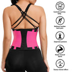 VENUZOR Waist Trainer Belt for Women - Waist Cincher Trimmer - Slimming Body Shaper Belt - Sport Girdle Belt (UP Graded) (Z1-FL Pink, Small)