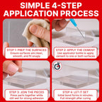 Acrylic Bonding Cement with Applicator Bottle 4 oz, Clear Adhesive for Plexiglass and Plastic Sheets, Fast-Setting Glue