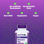 Natrol Fast Dissolve Melatonin 1 mg, Supplements for Restful Sleep, Sleep Support for Adults, 200 Strawberry-Flavored Melatonin Tablets, Up to a 200 Day Supply