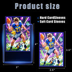 TRUGQ 1000 Card Sleeves Top Loads for Cards,3"X4"Baseball Card Protectors,Toploaders Hard Plastic for Trading Game Sports Football Cards(500 Hard Protectors + 500 Soft Sleeves)