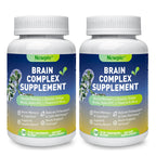 Newpie Brain Supplements for Memory & Focus,15 in 1 Brain Supplement Nootropic with Bacopa Monnieri,Alpha GPC, Ginkgo Biloba,Lion's Mane for Mental Clarity & Concentration 120 Caps (2)