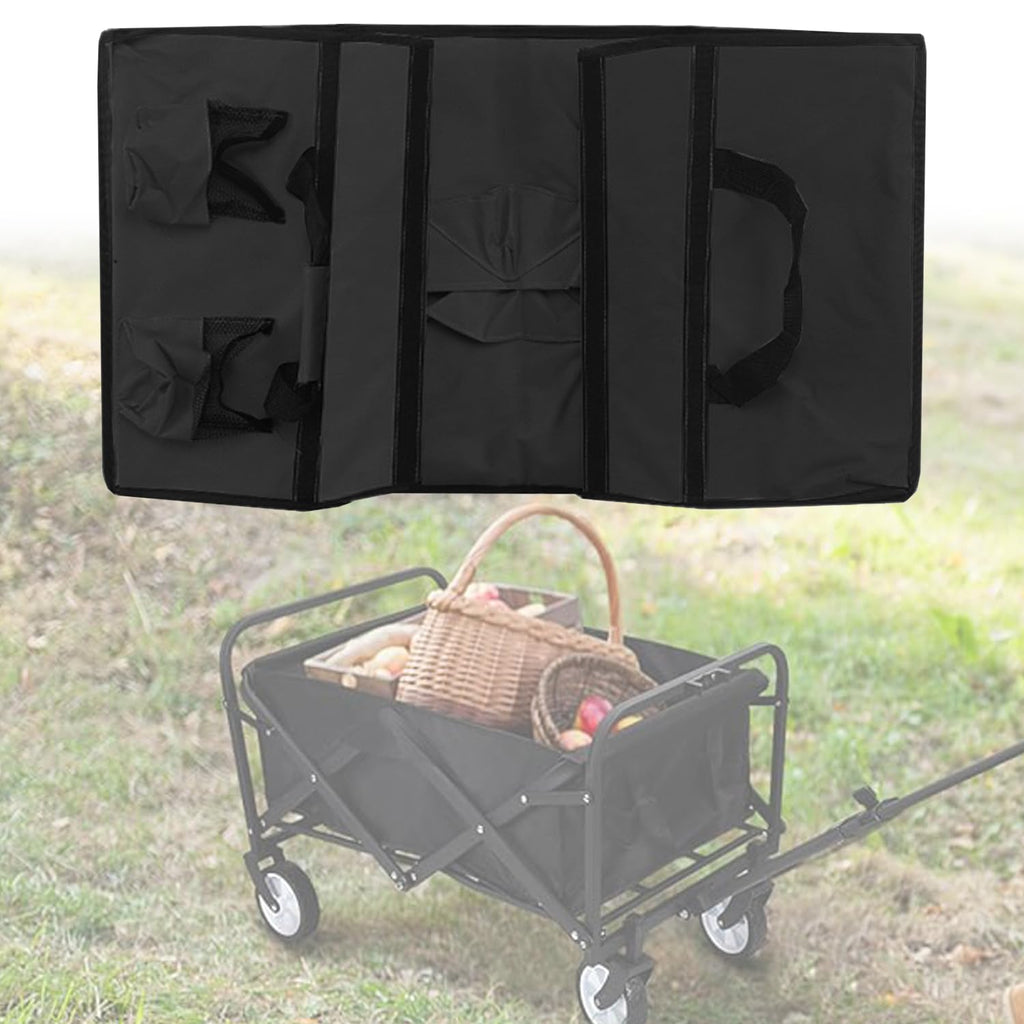 Camping Cart Liner Foldable Wagon Cloth Pocket,Beach Cart Large Capacity Cloth Pocket,for Station Wagons Front and Rear Foldable,Replacement Cloths Bags Size fits Length24-30 Height7-11
