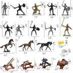 KARUIQIQI Medieval Castle Toy Knight Toy Soldier Figures Army Men Toys, The Medieval Times Middle Ages DIY Castle Building (B)