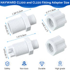 Tondiamo 2 Sets Offline Chlorinator Feeder Replacement Parts Kit Compatible with Cl220 Cl200 - with Saddle Clamp, Hose Tubing, Check Valve & Inlet Coupling for Easy DIY Repair